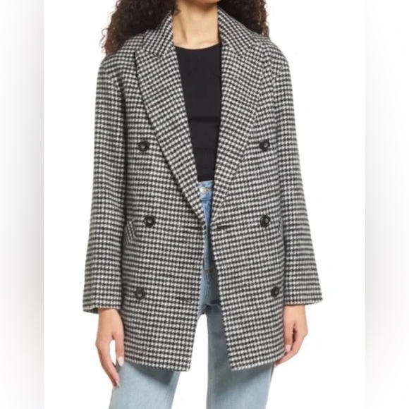 Topshop Houndstooth Coat - Picture 1 of 3